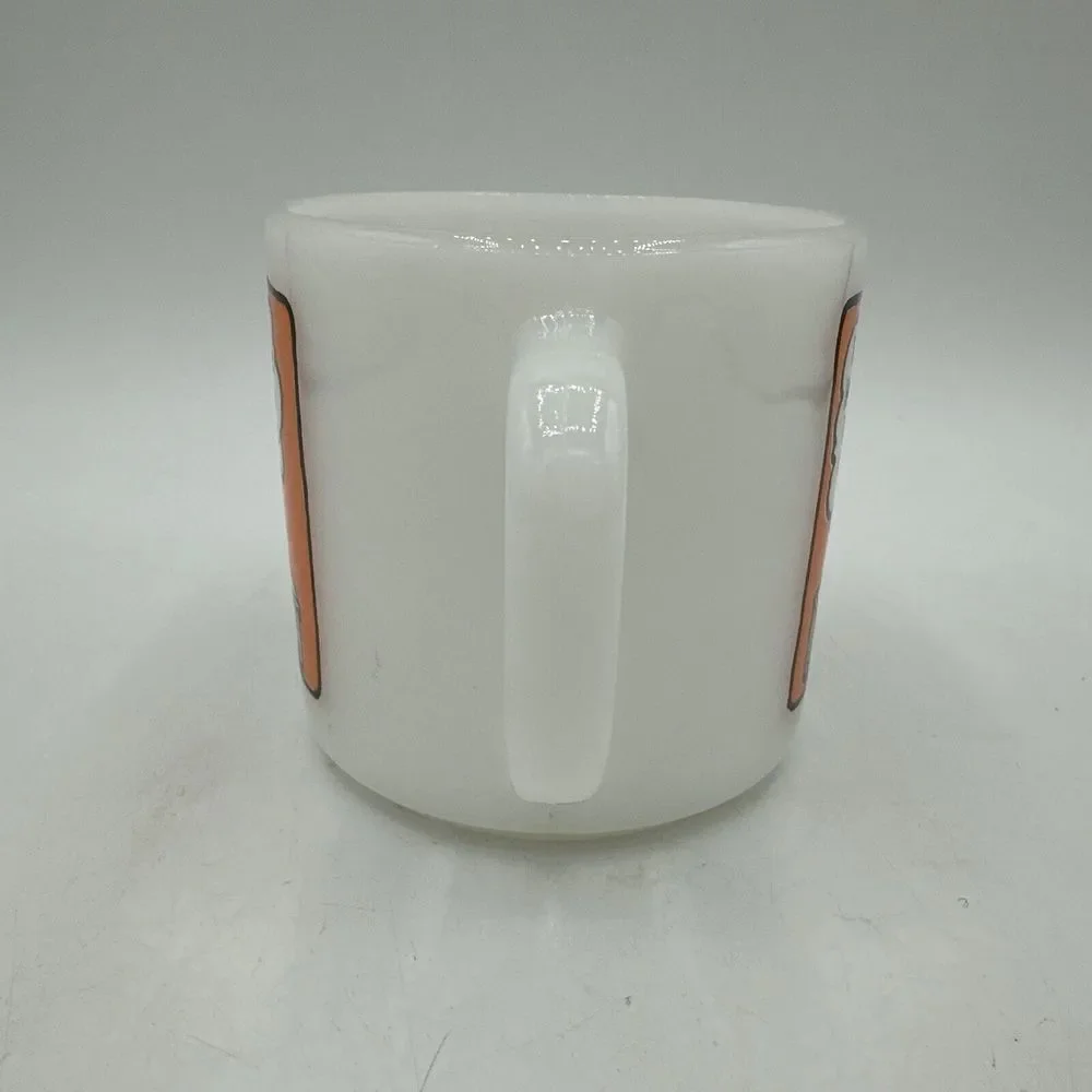 Vintage Ziggy Comic Mug Cup Milk Glass Coffee Break w/ Original Promo Sticker - Picture 3 of 11